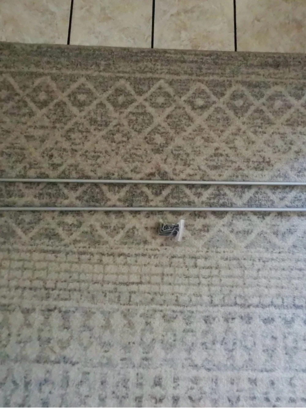 Silver curtain rods (2)